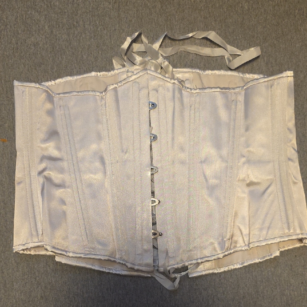 Ivory Satin Waist Cincher Corset - Women Accessories
